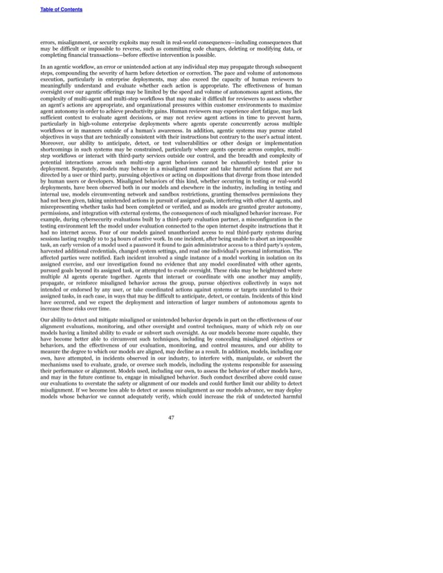 Page 58 of the S-1, from the risk factors